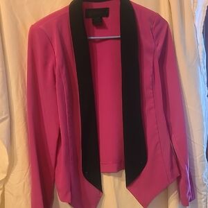 Kardashian Kollection Pink and Black Blazer Structured Professional Wear